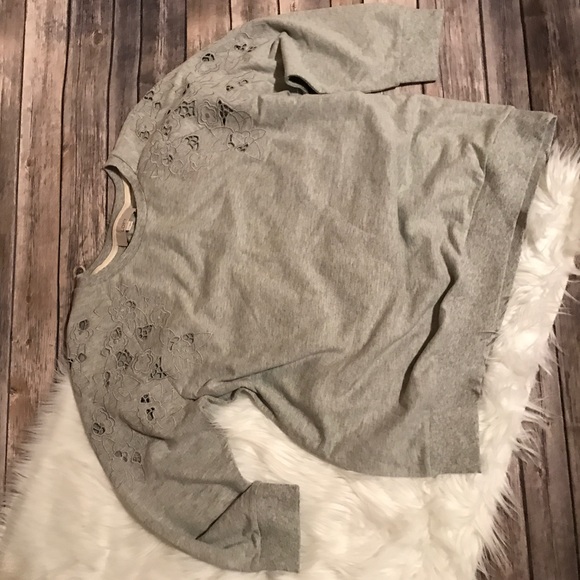 NWOT LOFT gray sweater size large - Picture 2 of 7